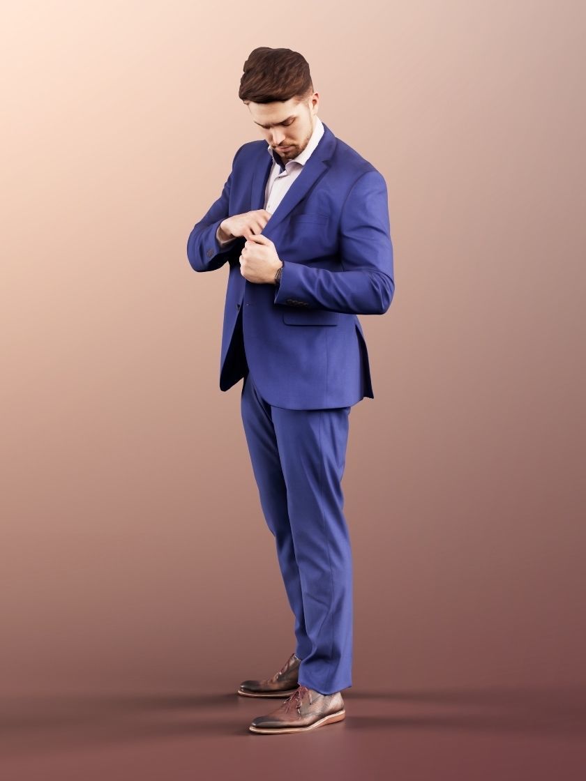 Kilian 11588 - Business Man In Blue Suit 3D model_3