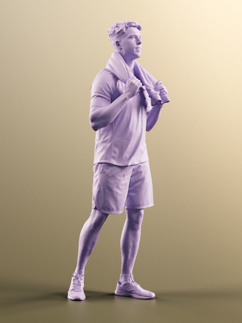 Kilian 11598 - Sporty Man Training With Towel 3D model_5