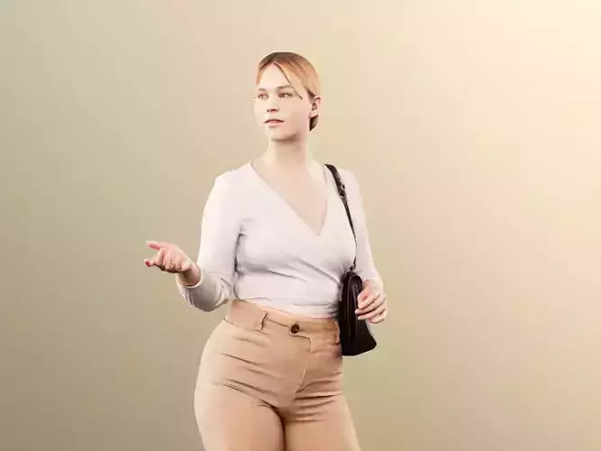 Marilyn 11611 - Casual Standing Woman Talking And Gesturing 