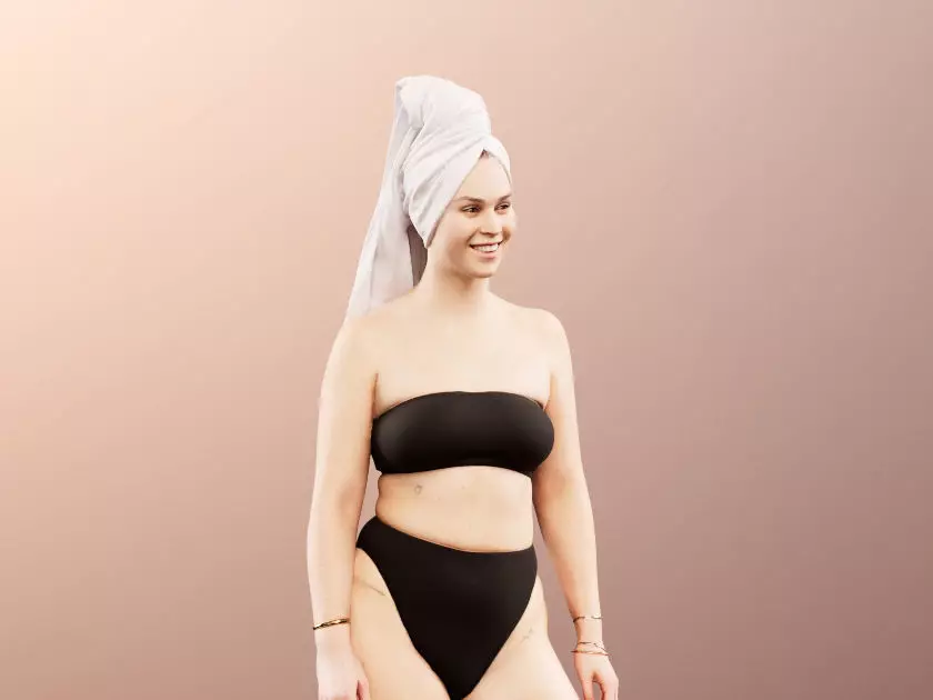 Marilyn 11617 - Young Woman In With Towel On Head 3D model