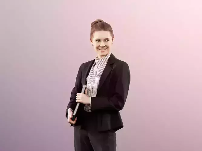 Bella 11640 - Young Business Woman With Folder Under Arm
