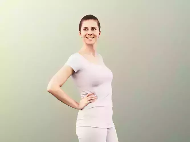 Vivian 11683 - Woman white clothing standing 