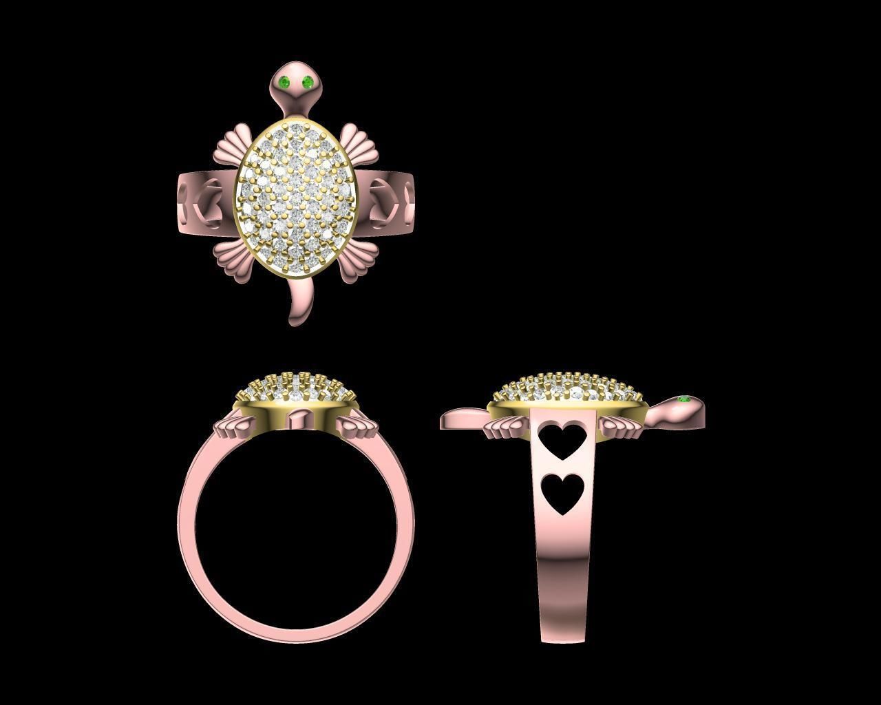 Tortois Ring - 73031 3D print model_5