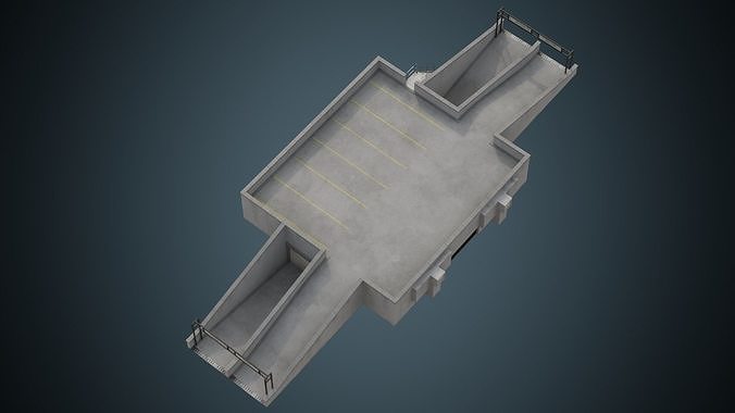 Entrance 2B Low-poly 3D model 3