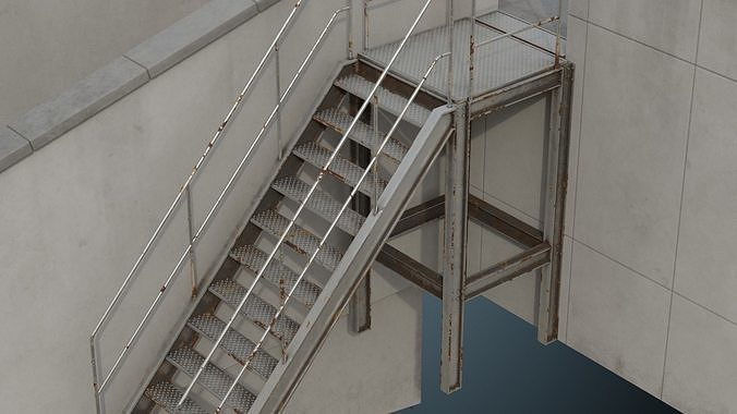 Entrance 2B Low-poly 3D model 7