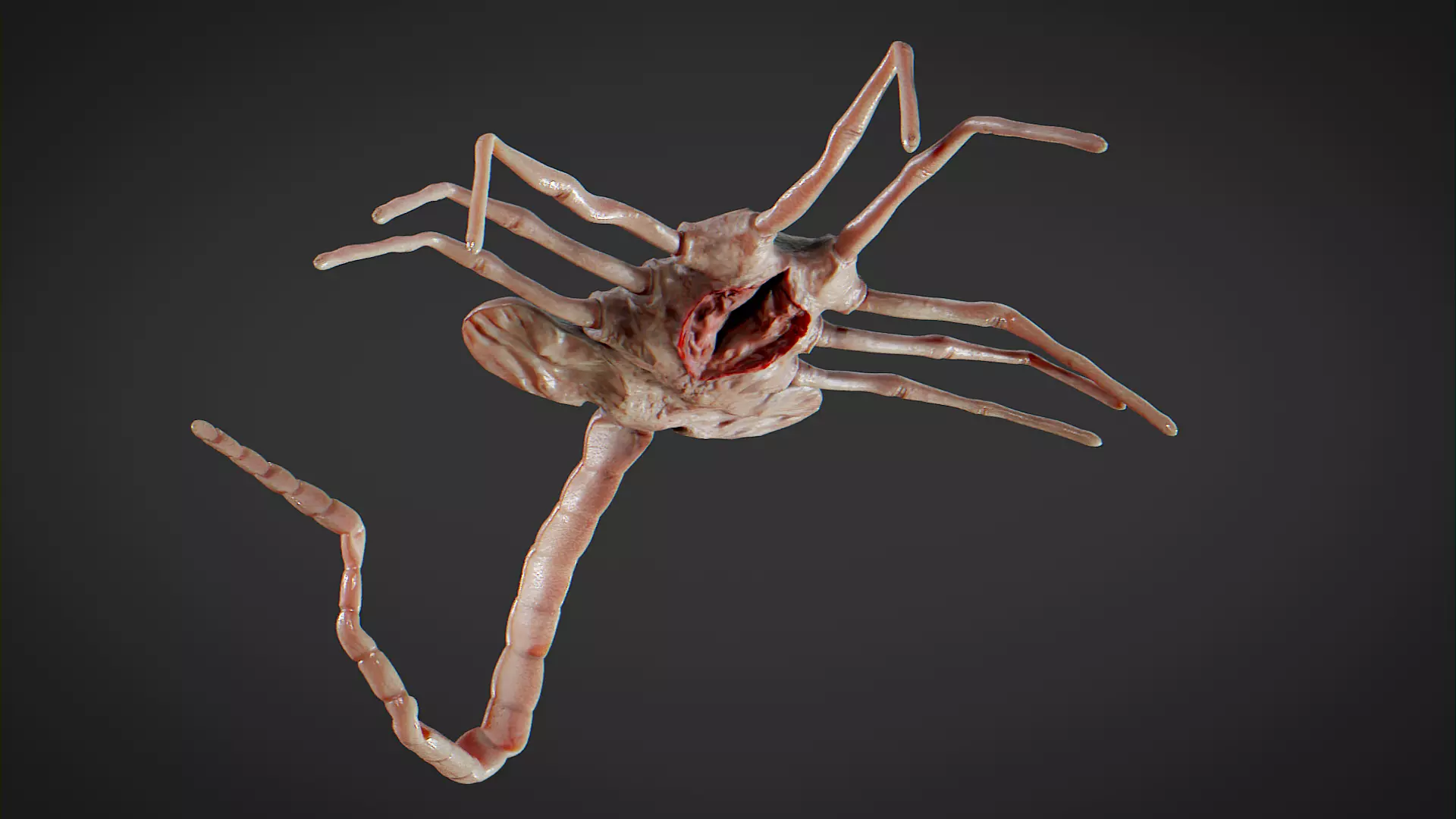 Alien spider Low-poly 3D model