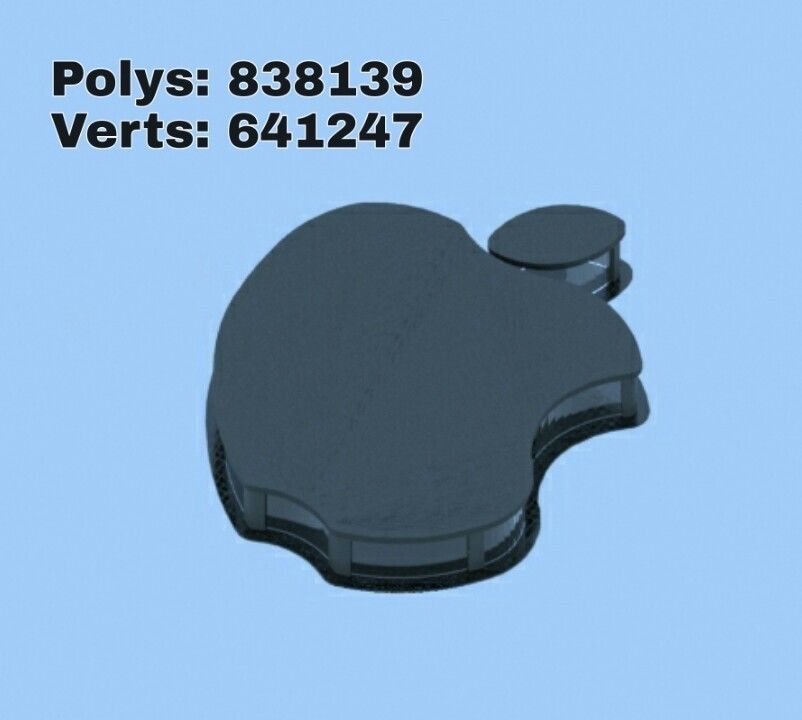 Hi-tech apple house 3D model_3