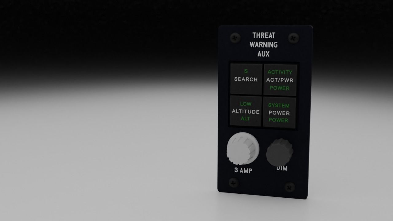 F16 Threat Warning Auxiliary Panel 3D model_15