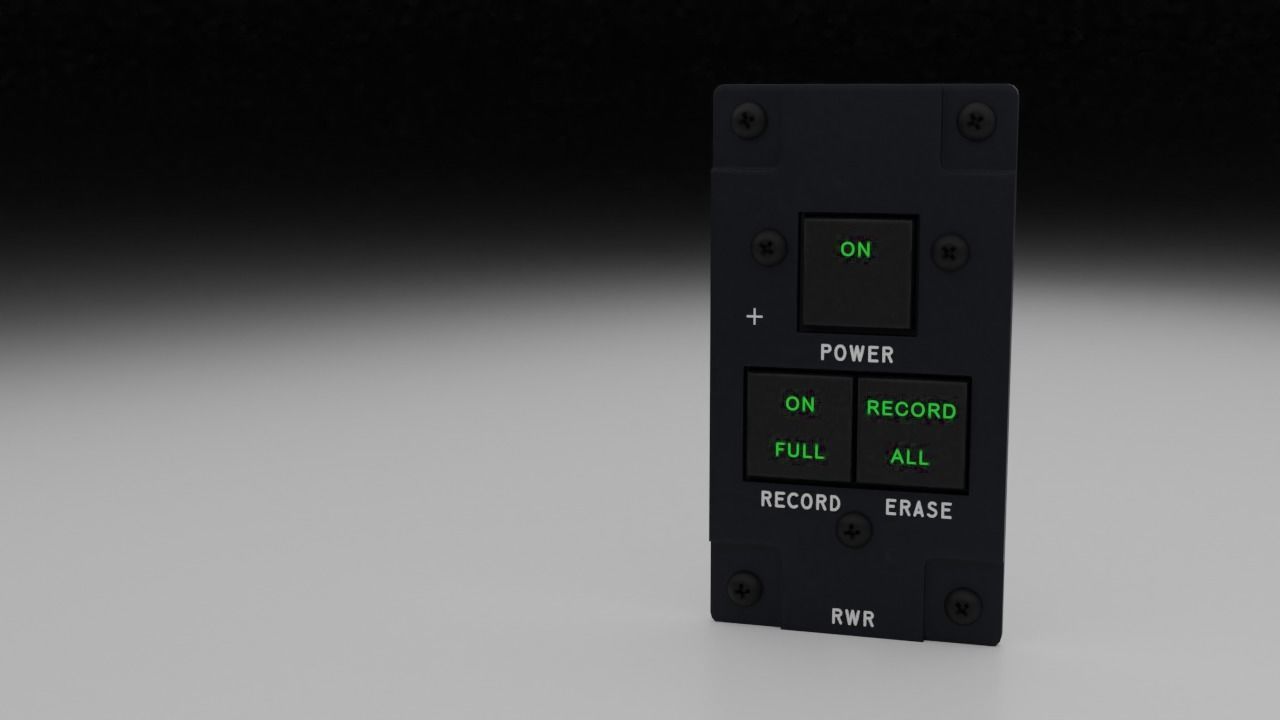 F16 Threat Warning Auxiliary Panel 3D model_12