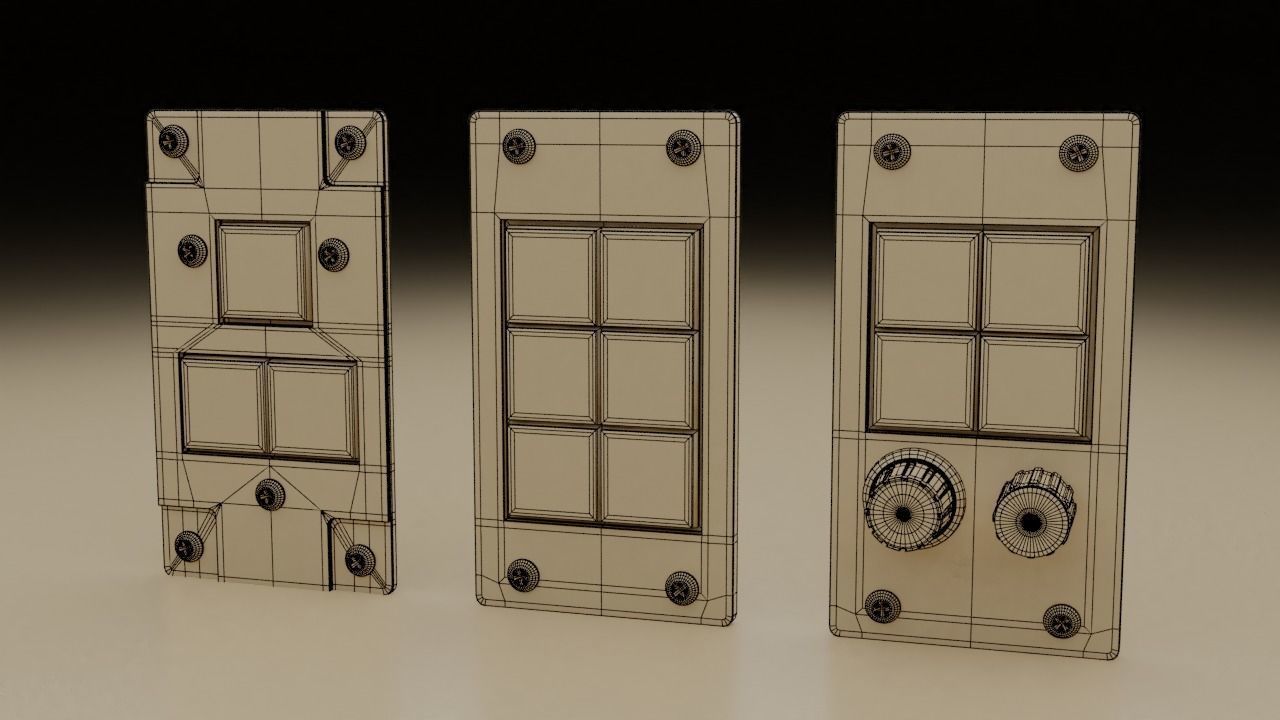 F16 Threat Warning Auxiliary Panel 3D model_20