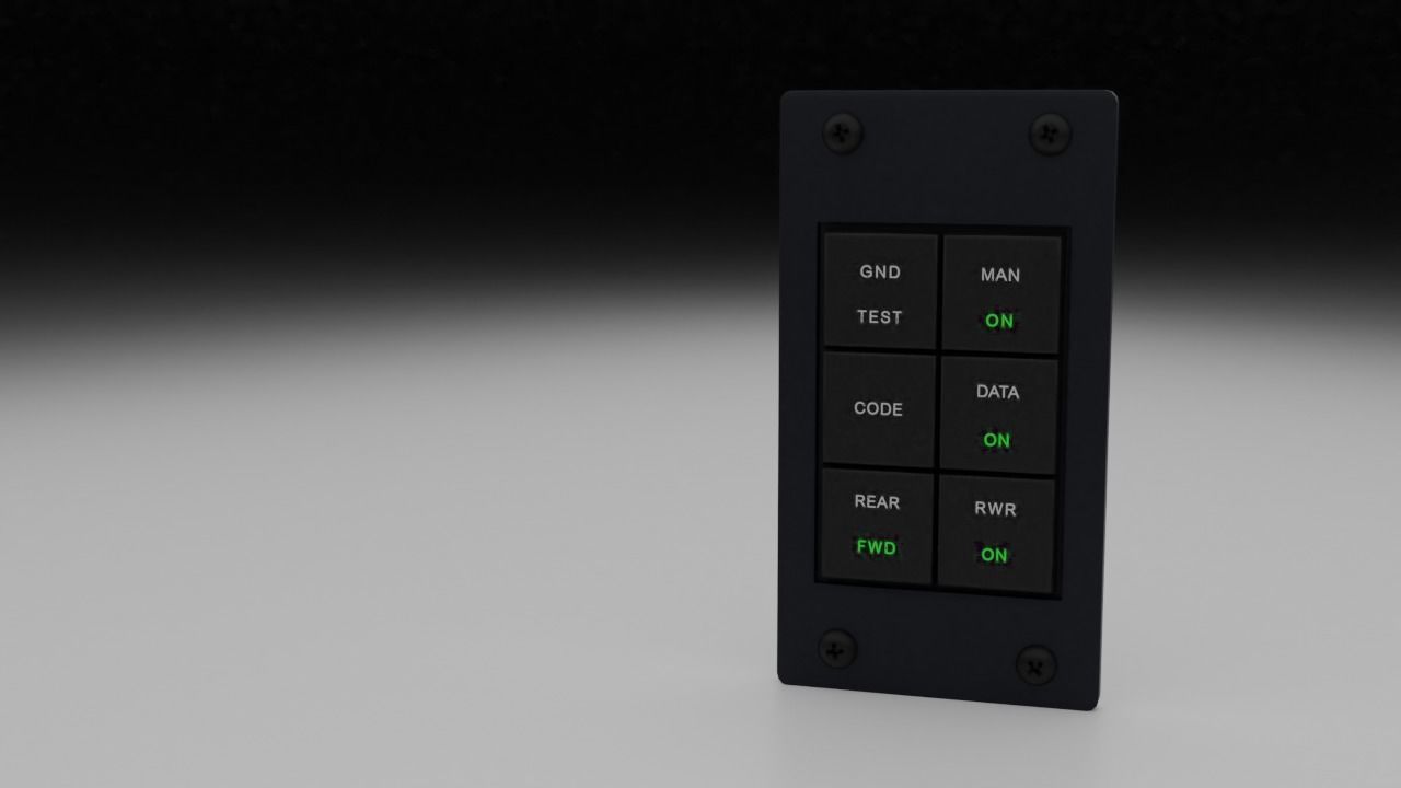 F16 Threat Warning Auxiliary Panel 3D model_14