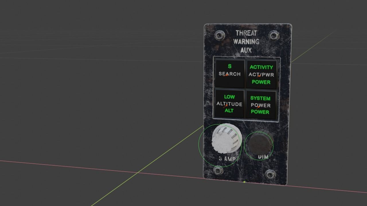 F16 Threat Warning Auxiliary Panel 3D model_28