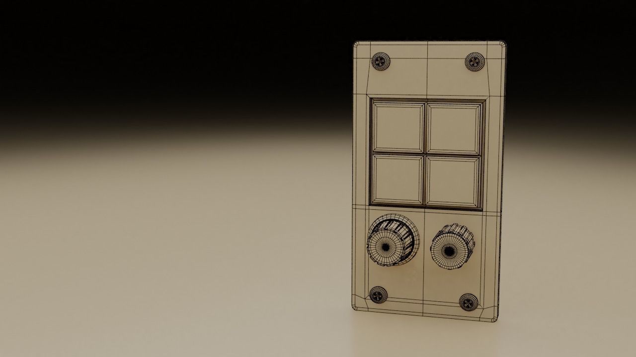 F16 Threat Warning Auxiliary Panel 3D model_19