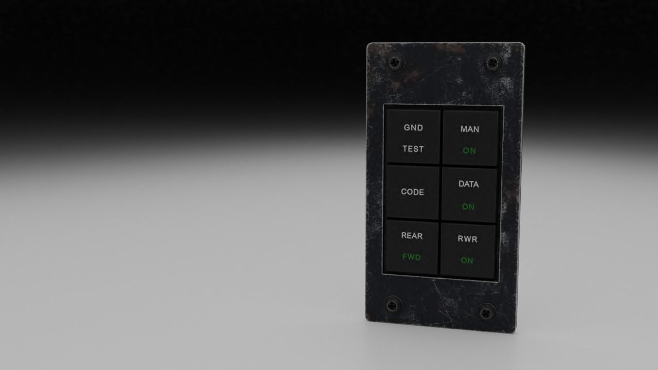F16 Threat Warning Auxiliary Panel 3D model_7