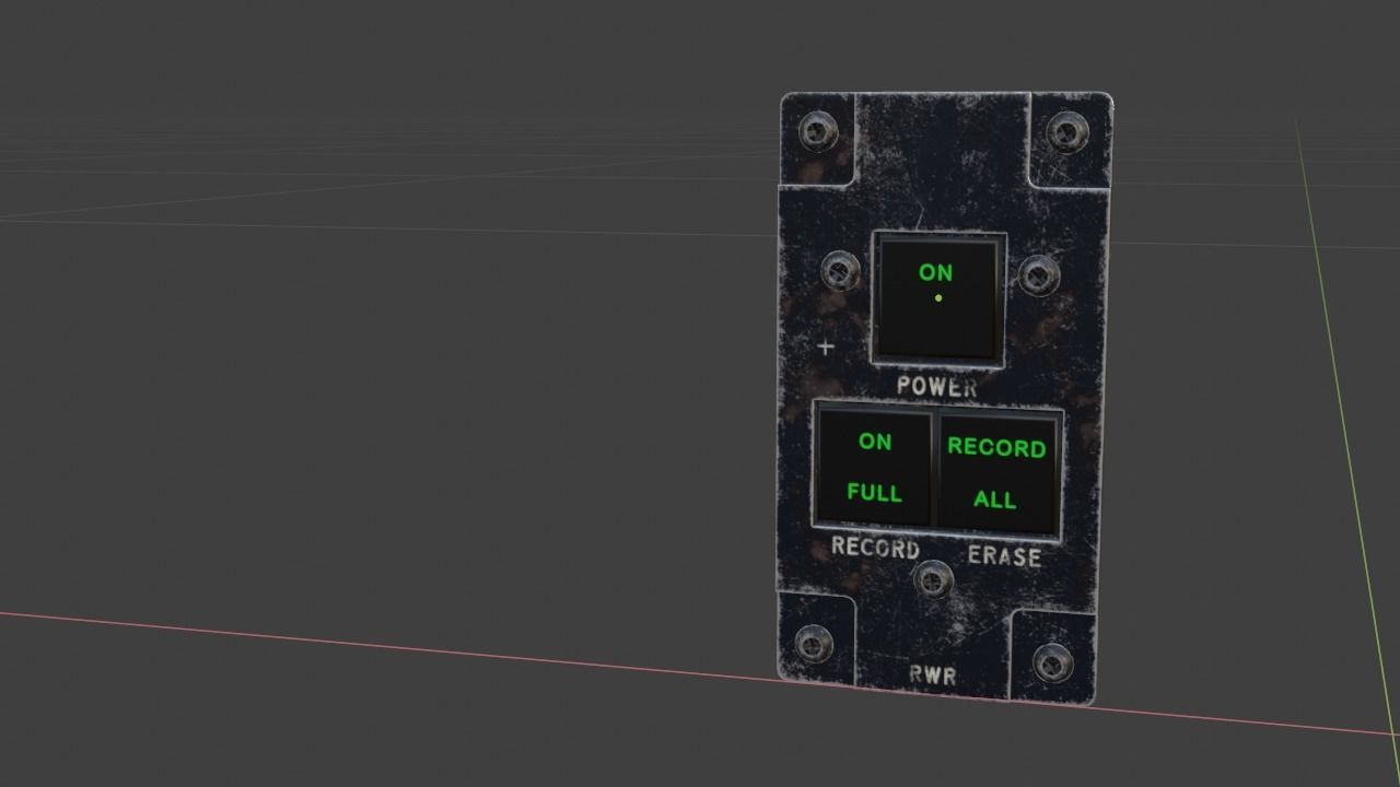 F16 Threat Warning Auxiliary Panel 3D model_25