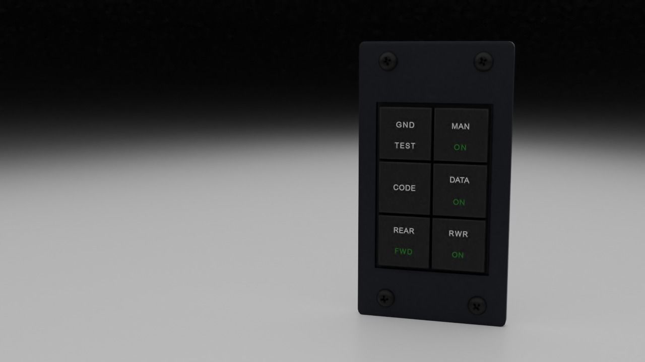 F16 Threat Warning Auxiliary Panel 3D model_13