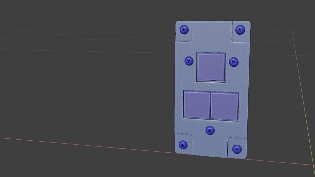 F16 Threat Warning Auxiliary Panel 3D model_21