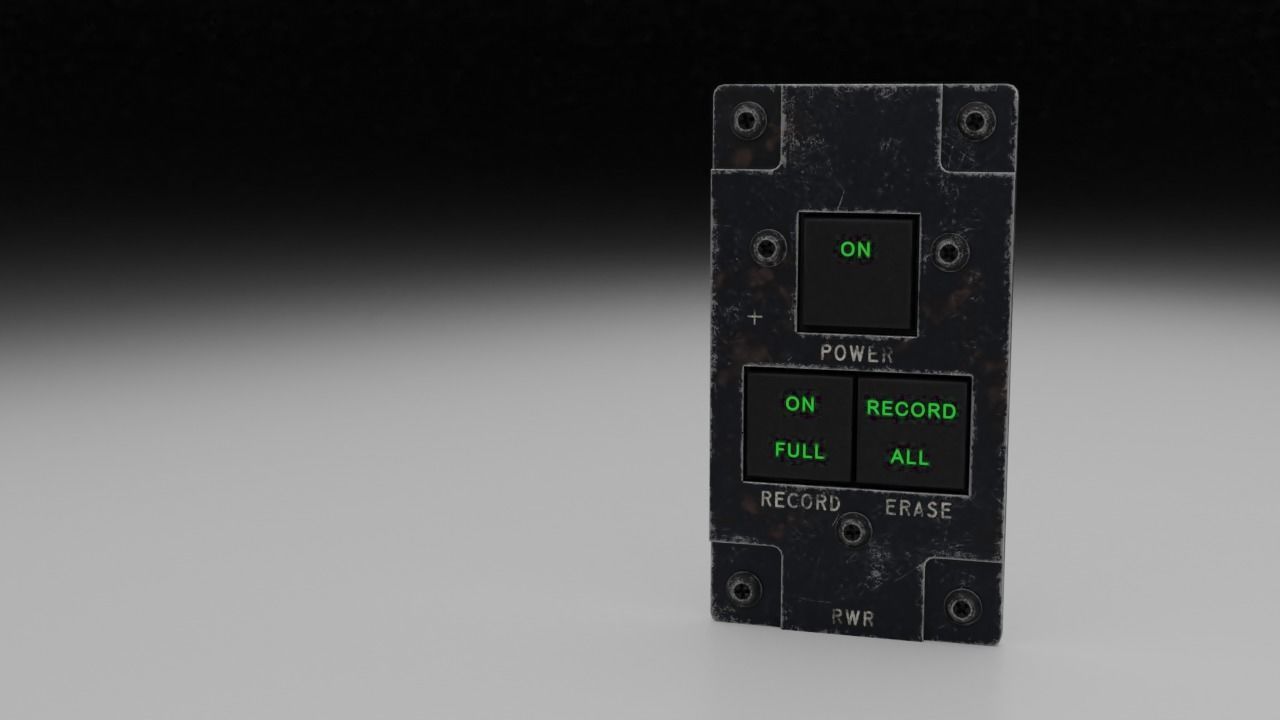F16 Threat Warning Auxiliary Panel 3D model_6