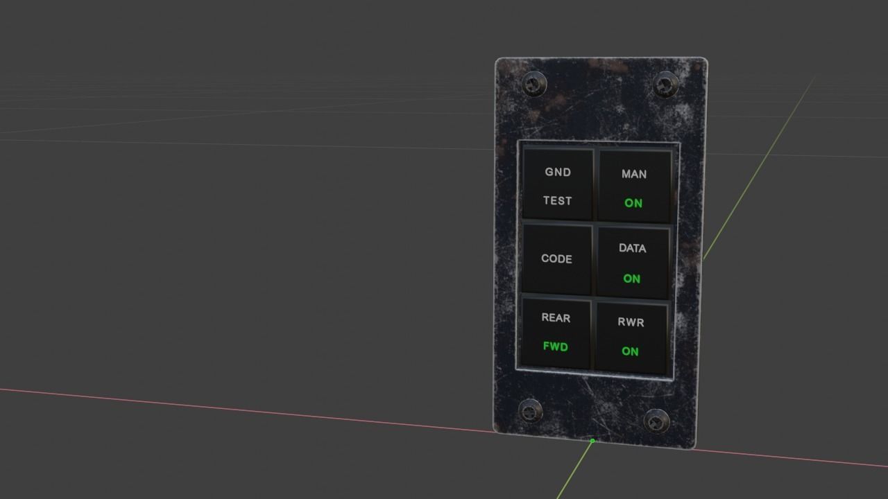 F16 Threat Warning Auxiliary Panel 3D model_26