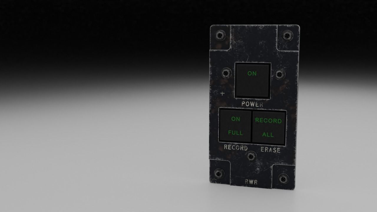F16 Threat Warning Auxiliary Panel 3D model_5