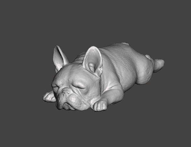 French Bulldog Cute Sleeping 2 3D print model