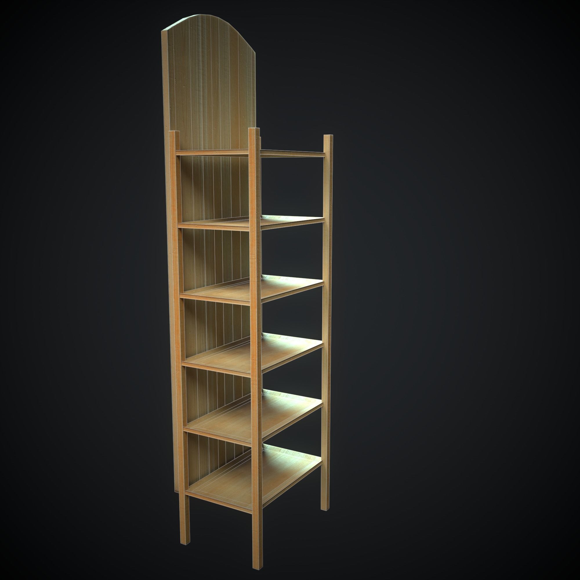 Wooden Stillage Low-poly 3D model_1