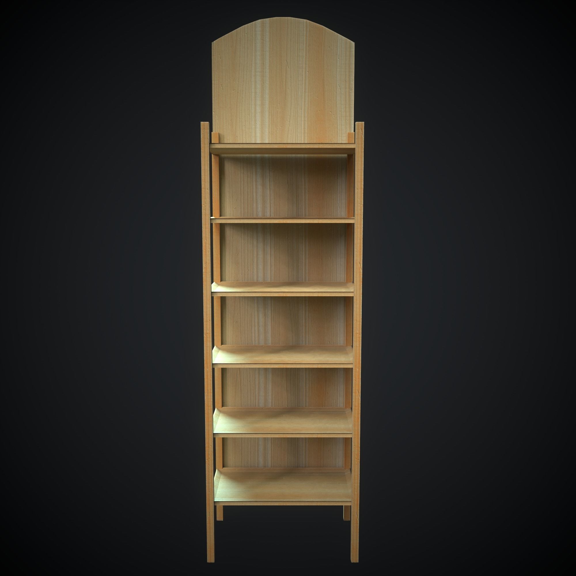 Wooden Stillage Low-poly 3D model_3