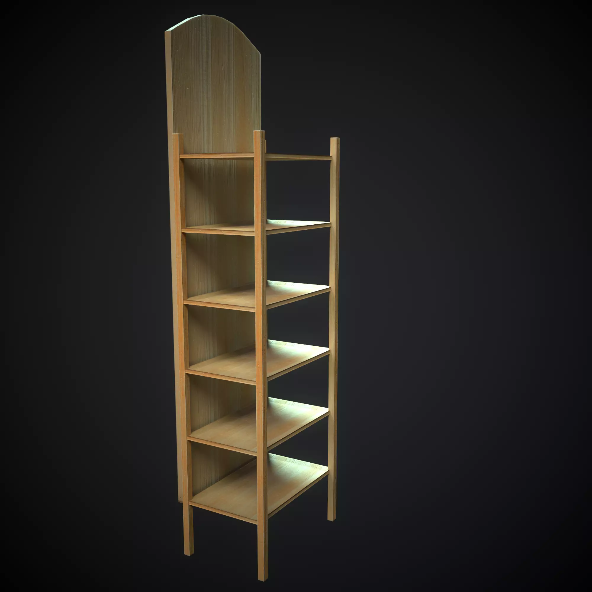 Wooden Stillage Low-poly 3D model_0