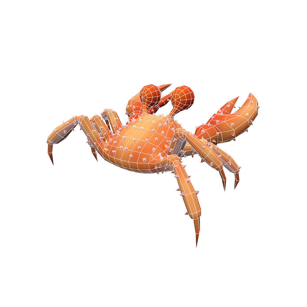 Red King Crab Animated  Low-poly 3D model_8