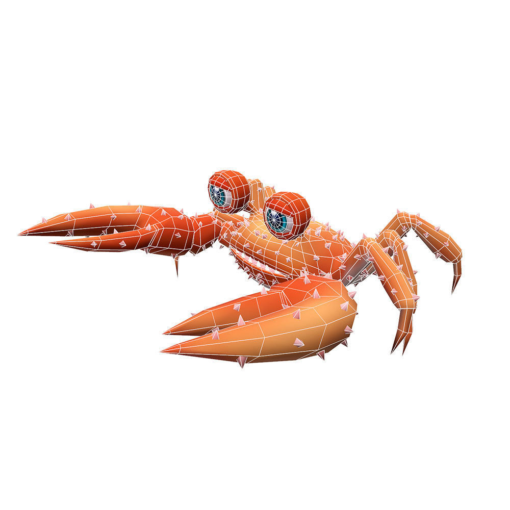 Red King Crab Animated  Low-poly 3D model_6