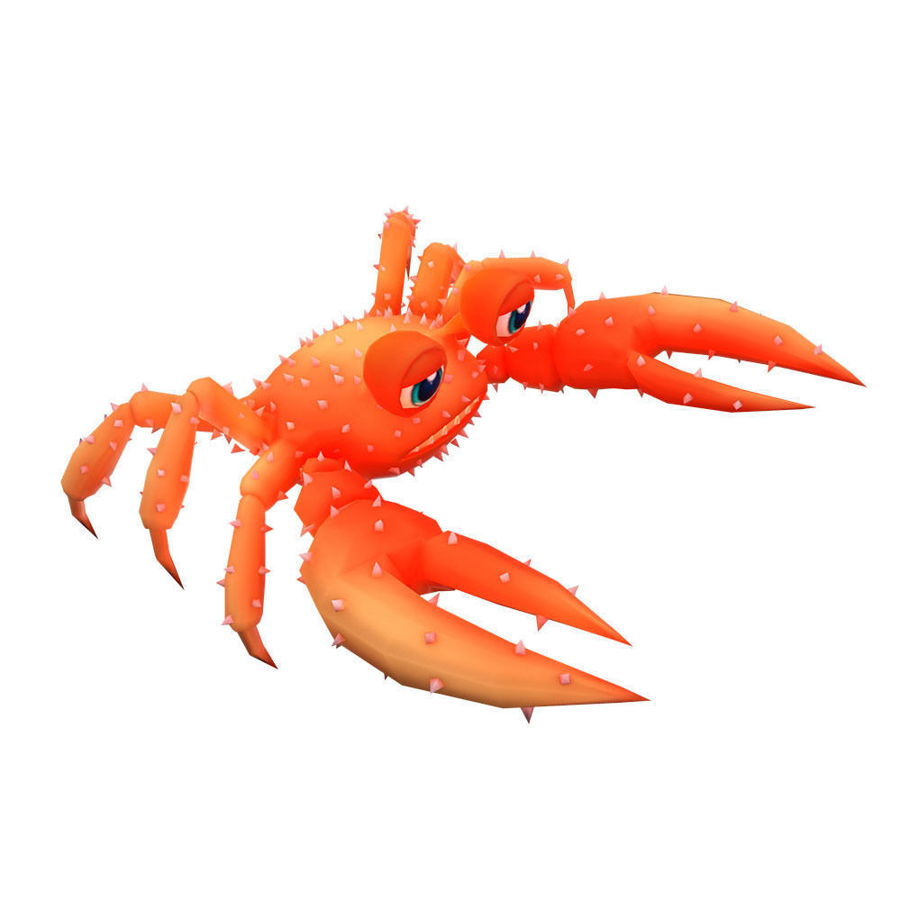 Red King Crab Animated  Low-poly 3D model_2