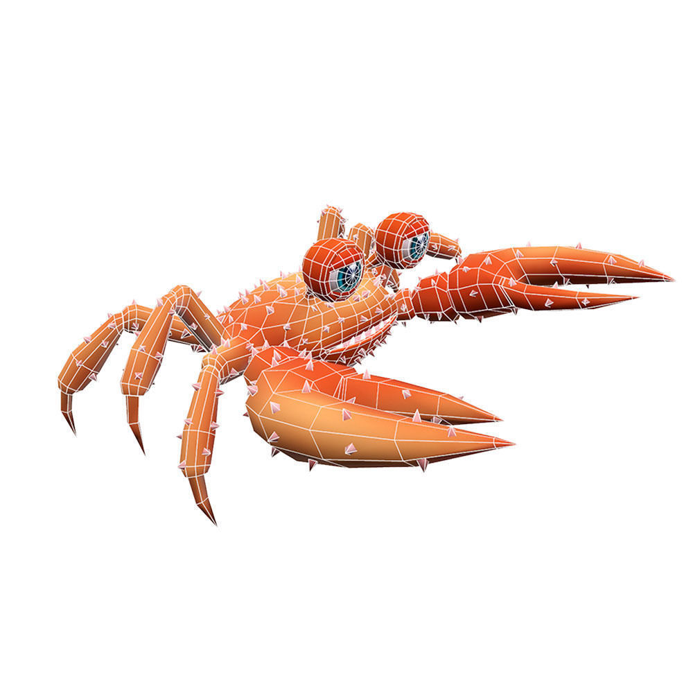 Red King Crab Animated  Low-poly 3D model_5
