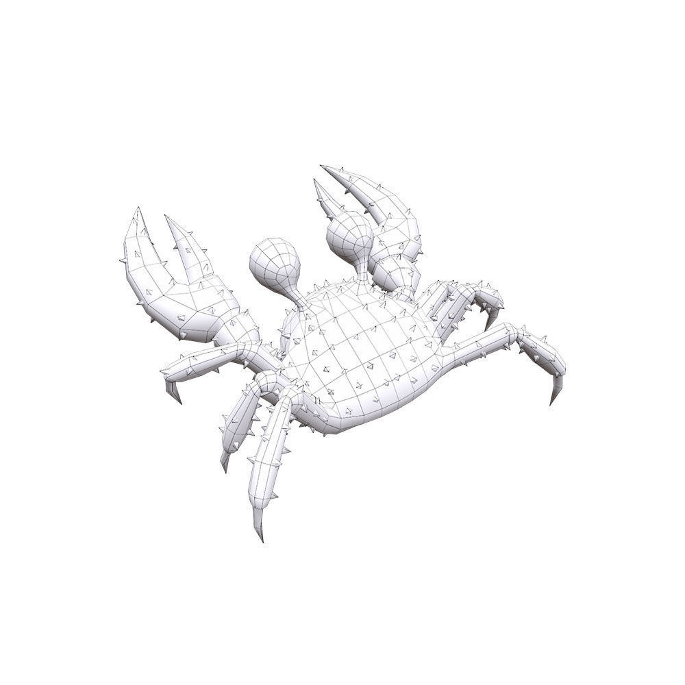 Red King Crab Animated  Low-poly 3D model_10