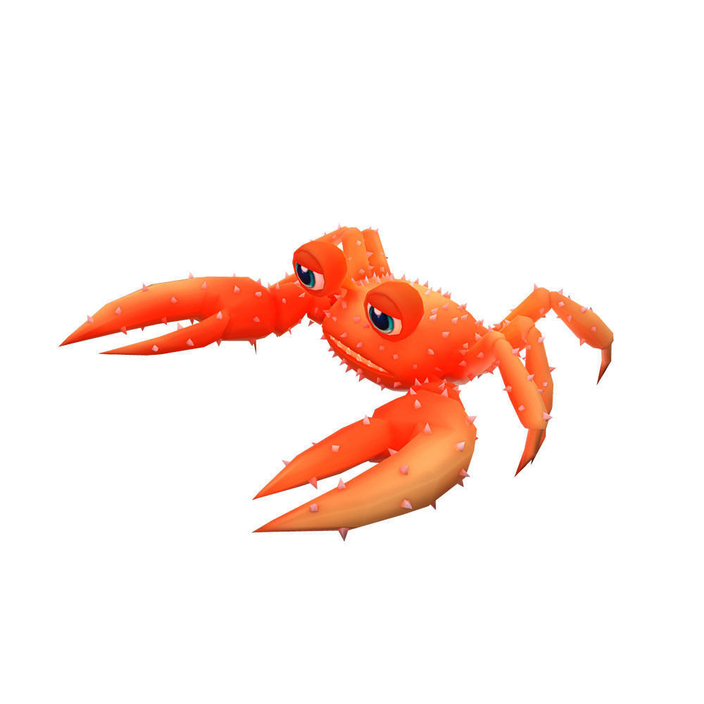 Red King Crab Animated  Low-poly 3D model_1