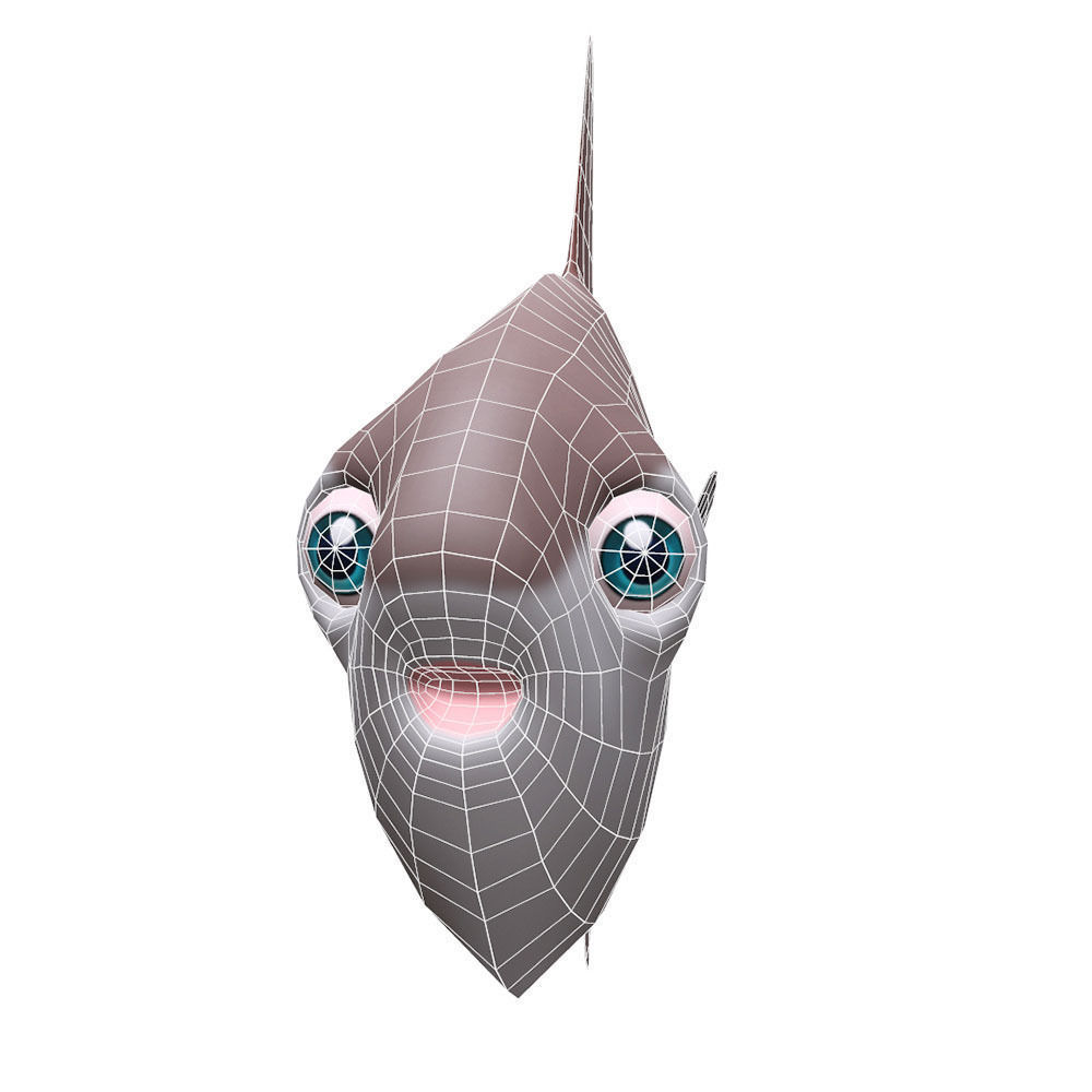 Mola Mola Animated Fish  Low-poly 3D model_4