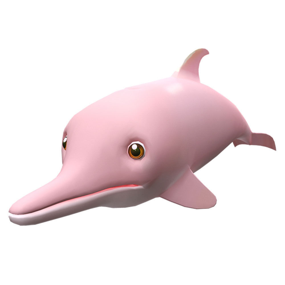 Amazon Pink Dolphin fish Animated  Low-poly 3D model_3