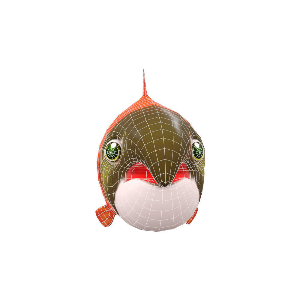 Chinook King Salmon fish Animated  Low-poly 3D model_4