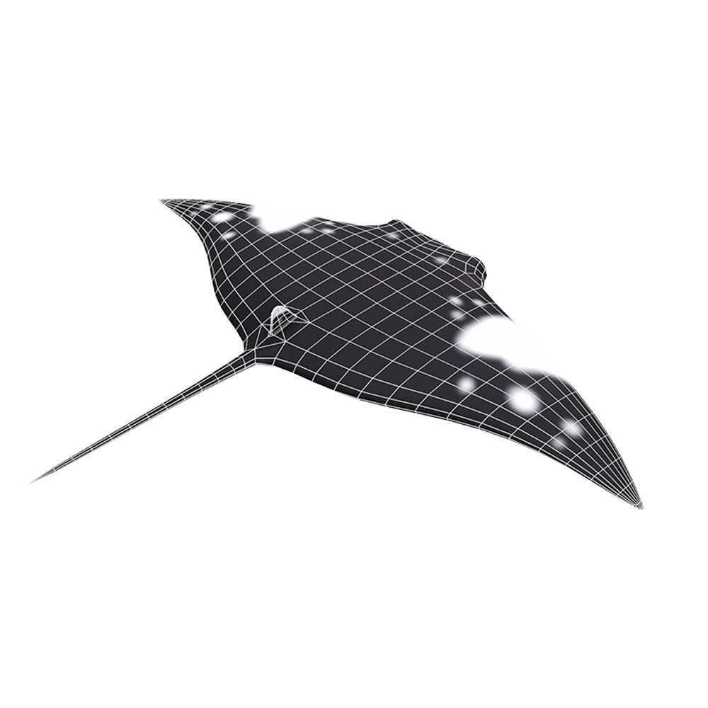 Giant Oceanic Manta ray Animated Fish  Low-poly 3D model_6