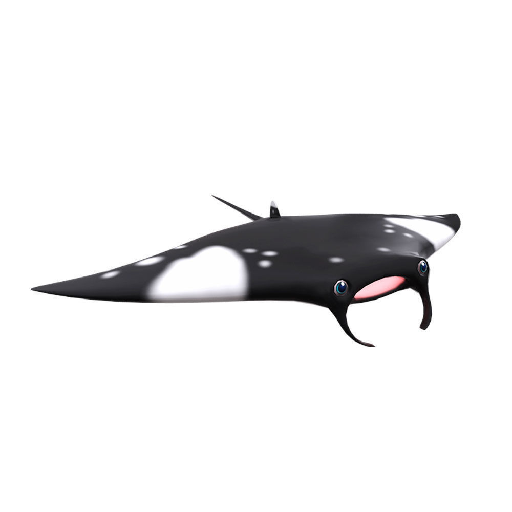 Giant Oceanic Manta ray Animated Fish  Low-poly 3D model_1