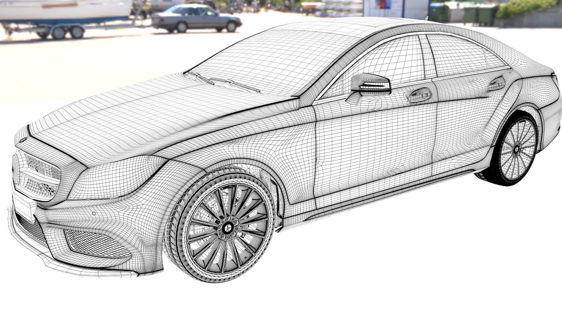 Car Model in Maya 3D model_8