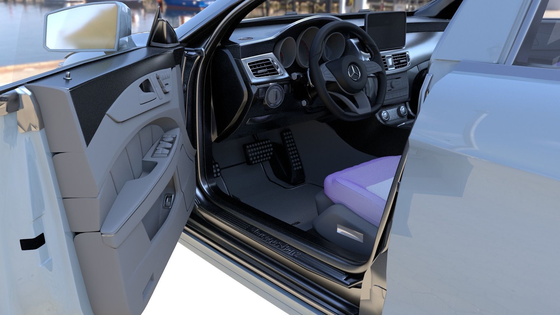 Car Model in Maya 3D model_5