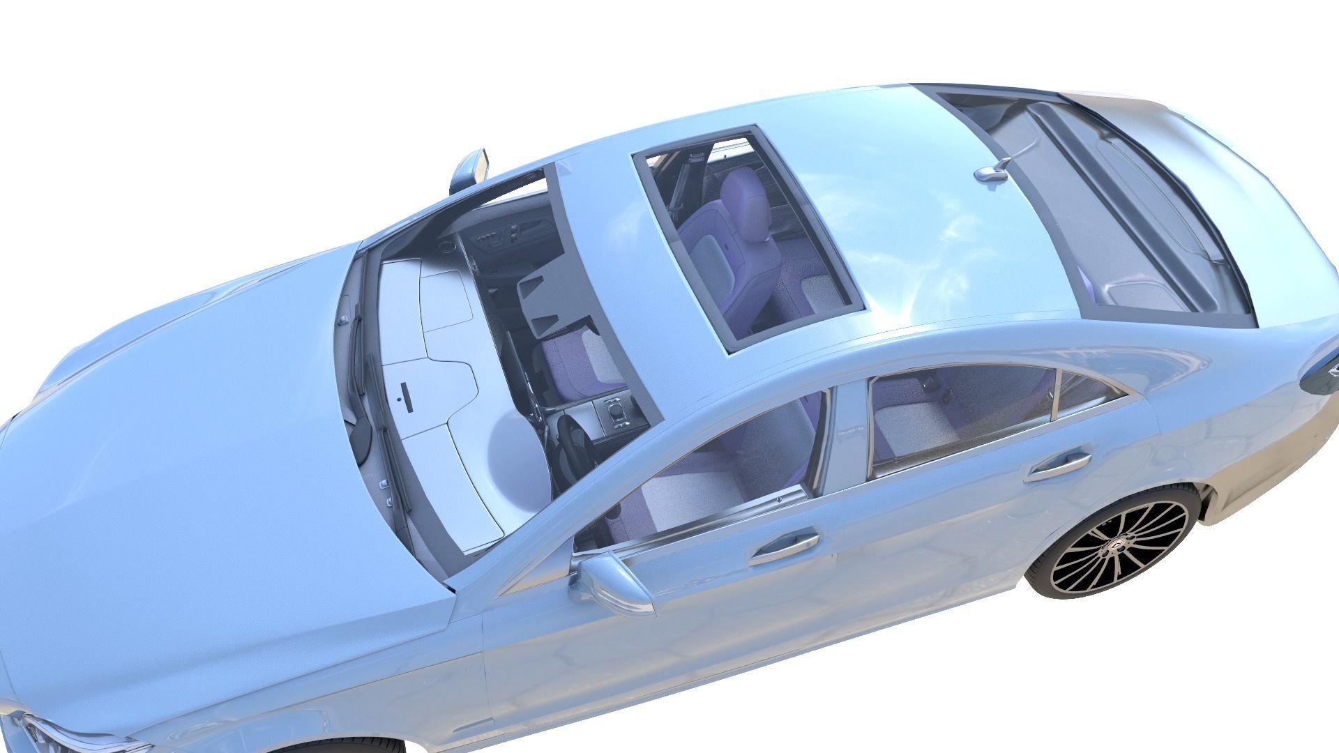 Car Model in Maya 3D model_3