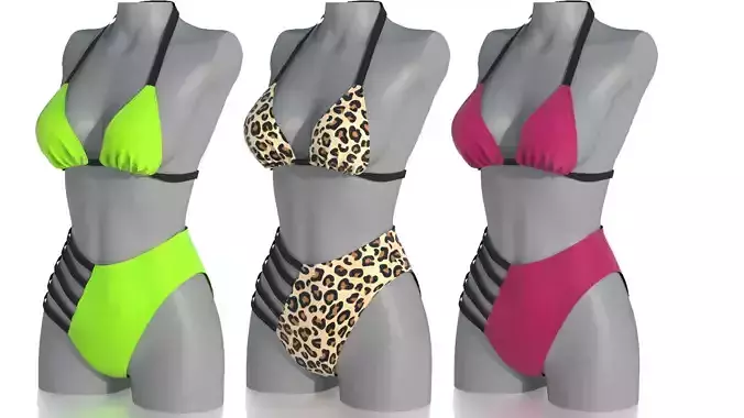 Bikini mannequin Low-poly 3D model