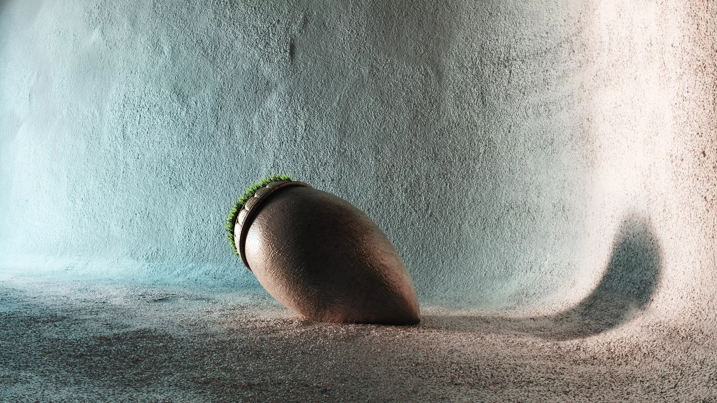 Pot in a cave Free 3D model_0