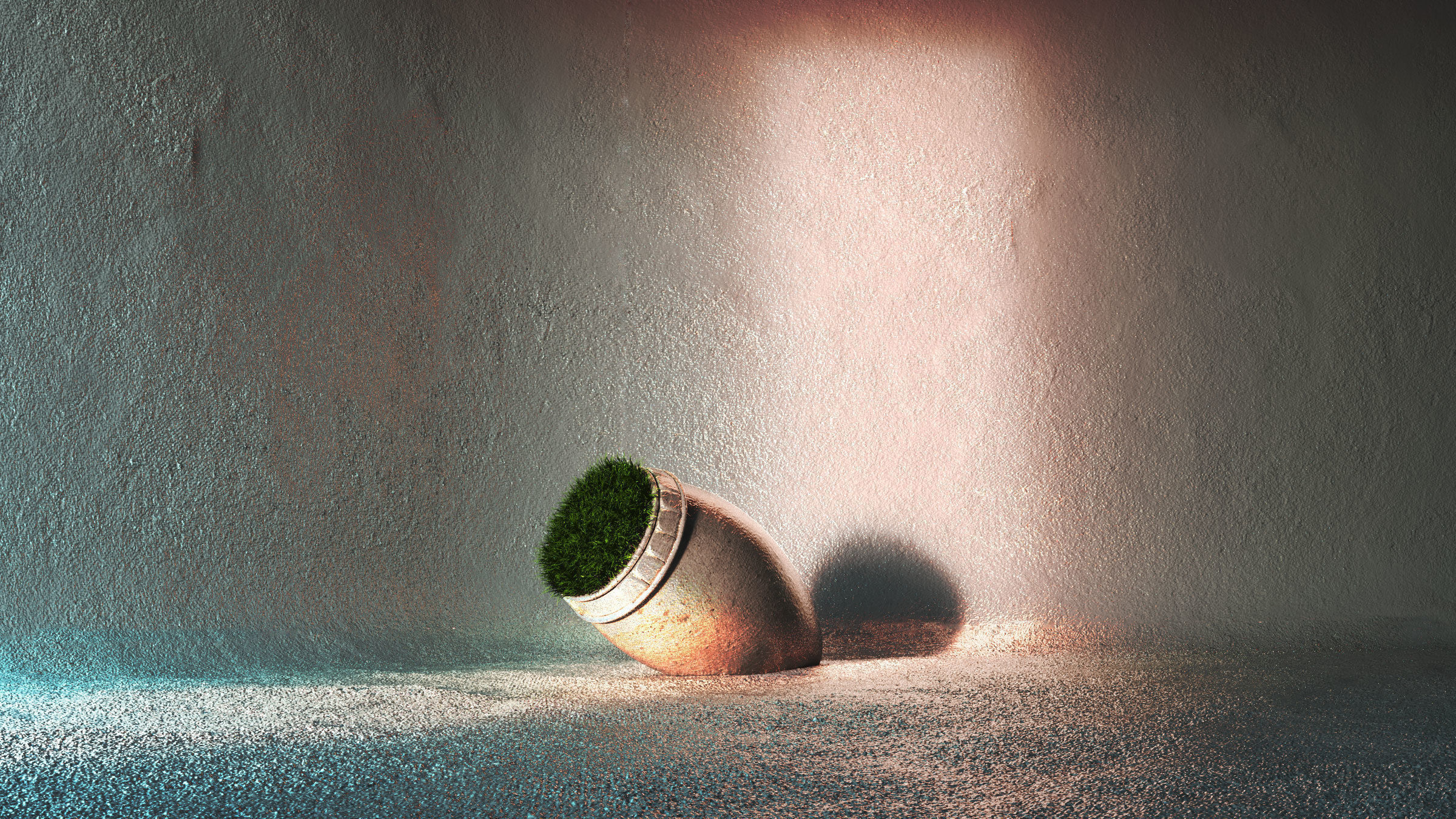 Pot in a cave Free 3D model_2