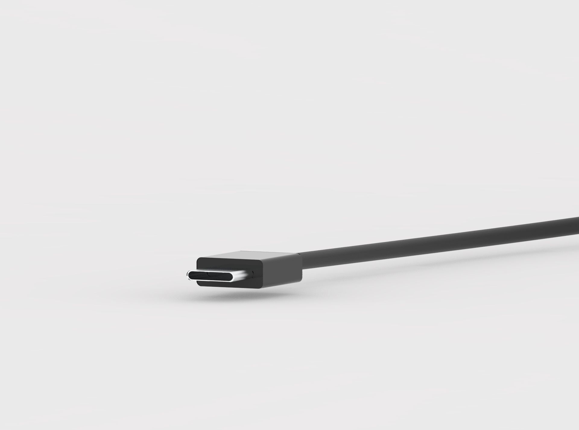 USB Type-C to USB-A 3D model_4