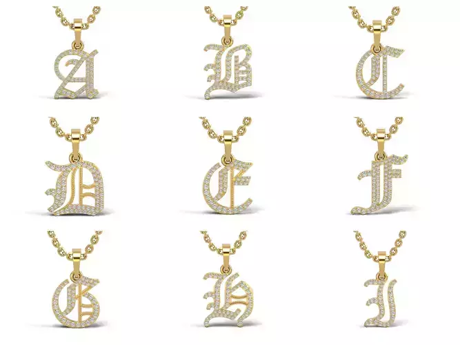 Old English alphabet  stone and solid V 2 