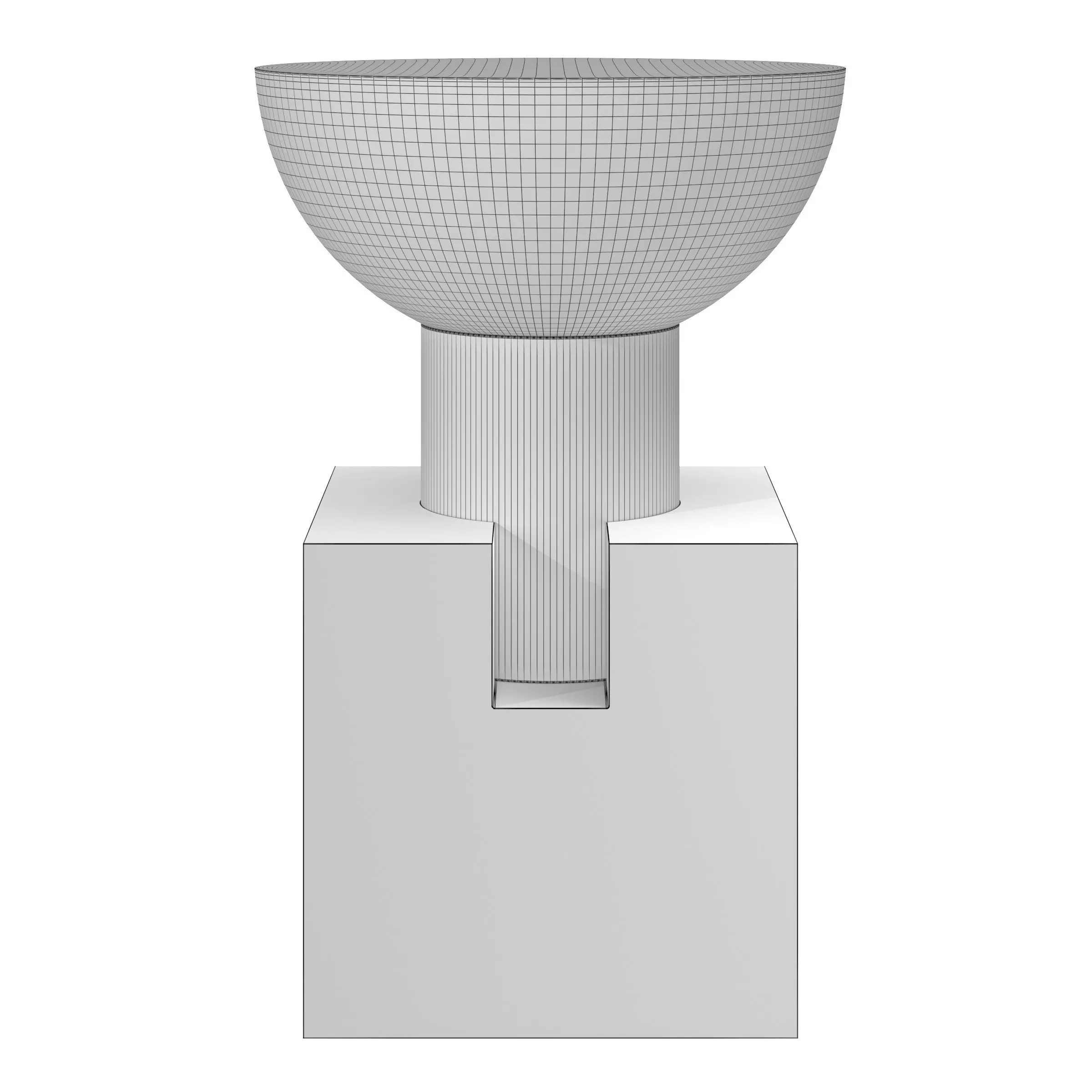 Block Side Table Bi-Colored Marble by Anna Karlin for Mmairo Free 3D model