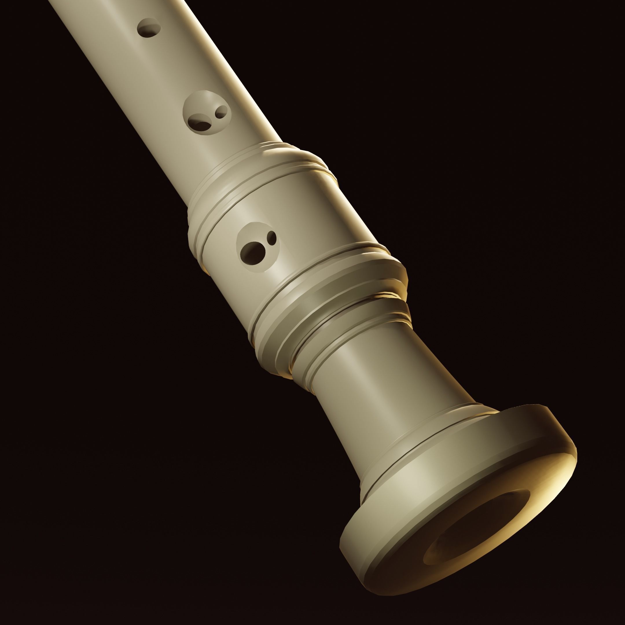 Recorder Flute  3D model_1