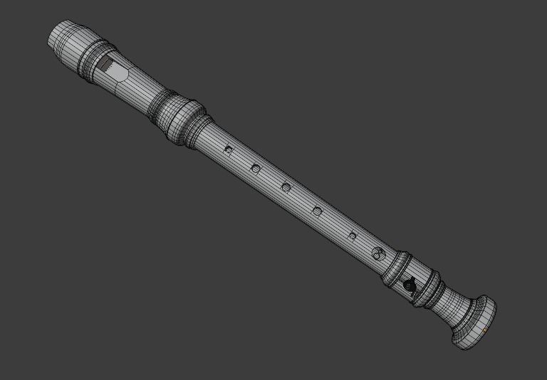 Recorder Flute  3D model_6